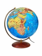 Глобус Земли физико-политический с подсветкой, диаметр 32 см.