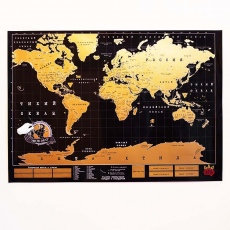 10614 - Карта мира TrueMap Black, в тубусе