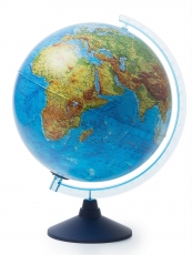 Глобус Земли с подсветкой от батареек (физич./политич.) D=32см