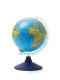 Глобус Земли физико-политический, рельефный с подсветкой от батареек D=21см.